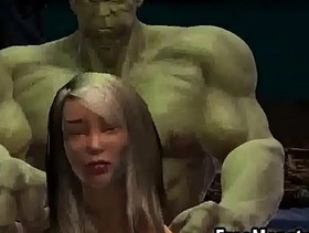 Foxy 3d babe gets fucked by the incredible hulk-high 2