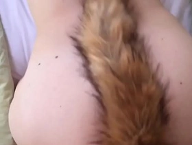 Having sex with fox tails in both