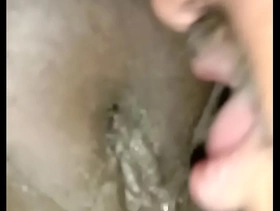 Aboriginal fat pussy licked with long tongue