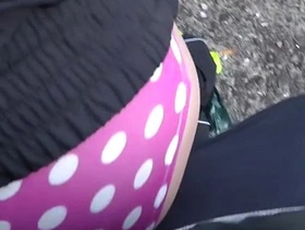 Fucking a sporty girl outdoors