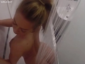 Amazing blonde with huge boobs in the shower - girlsdo webcam