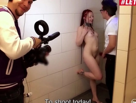Letsdoeit - jezzicat - german teen pornstar tricked into shower sex with daddy by dirty producers