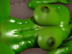 Double futa - she hulk gets creampied by storm - 3d porn