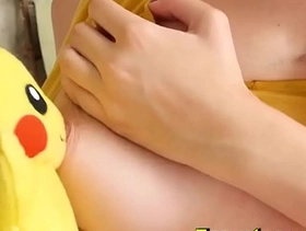 Teen pikachu rides cock during kinky cosplay sex