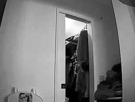 Sercurity cam caught my GF changing