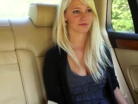 Myfirstpublic girl leans out car window to suck cock