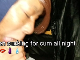 Thot sucking dick late damn lite cut off she really got the eating cum