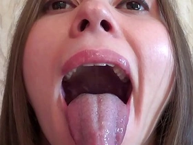 Fetish tongue ananta shakti sucking dildo