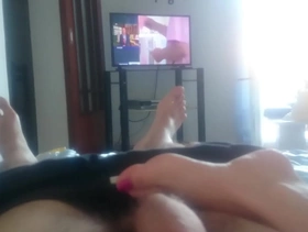 Footjob by my girl's small feet