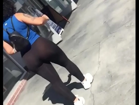 Big booty latina in see-thru leggings part 1