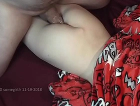 Tiny petite skinny babe loves the of a mind to bone - untruthful facedown and moaning while taking the thick fat cock of somegirth doggystyle