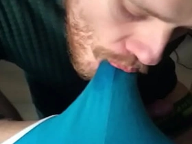 Bulge get a whiff of deepthroat dick licking