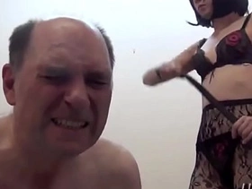 Japanese mistress whips her slave as he learns japanese