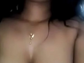 Desi sexy girl pressing boobs & fingering pussy
